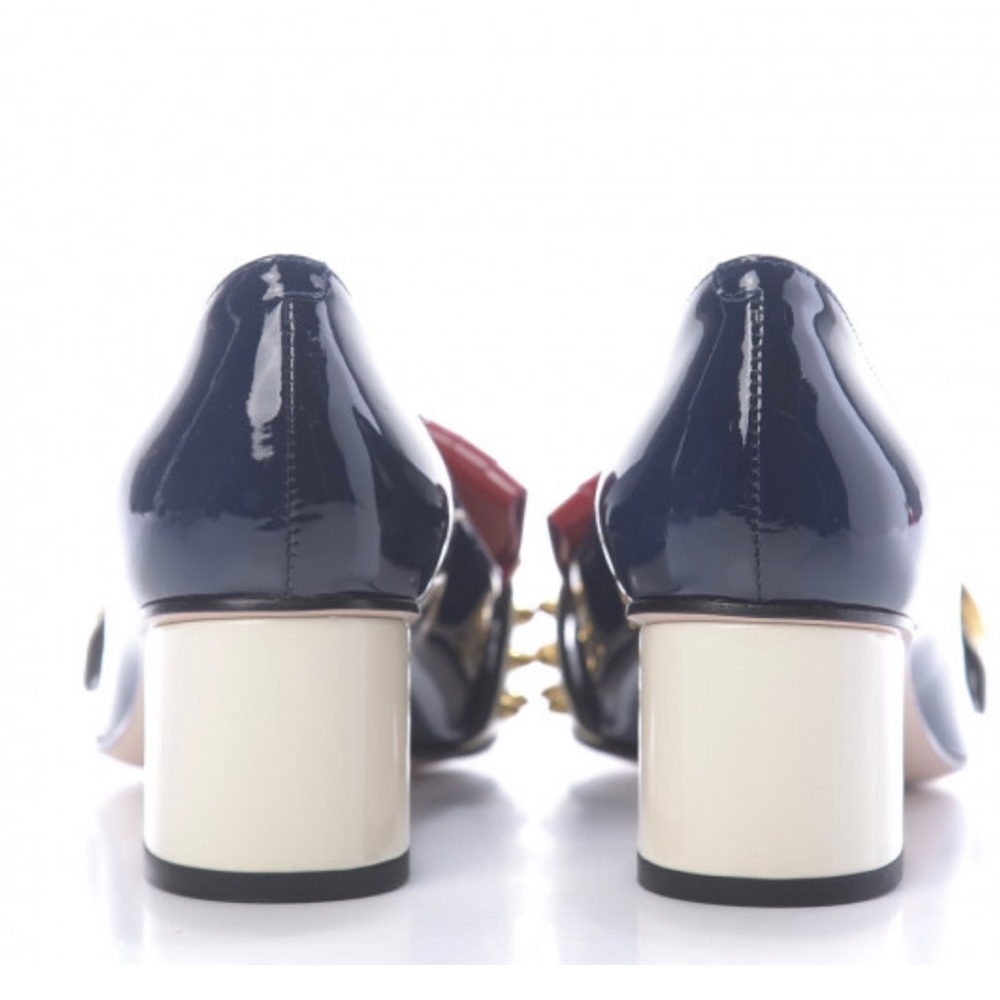 Studded Patent Gucci Marmont Pumps/Loafers - Picture 11 of 16